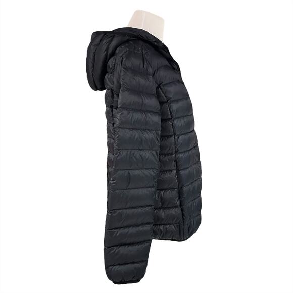 ROOTS Packable Black Down Hooded Puffer Jacket Size S - Picture 6 of 10